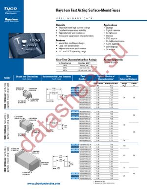 0603SFF050F/32-2 datasheet  